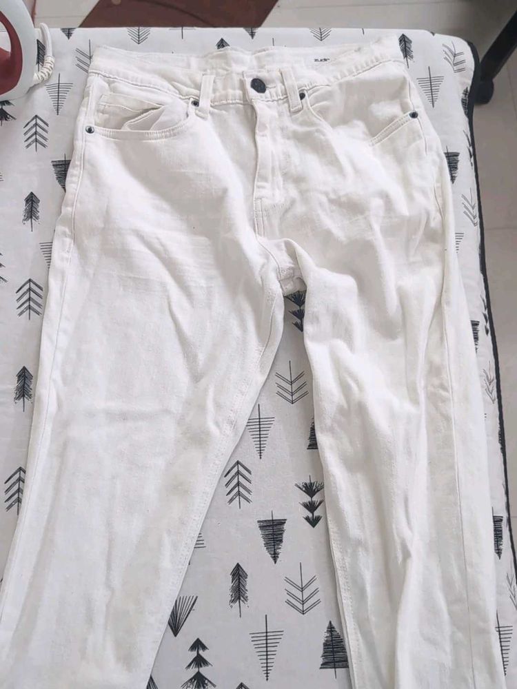 Classic White Denim Jeans