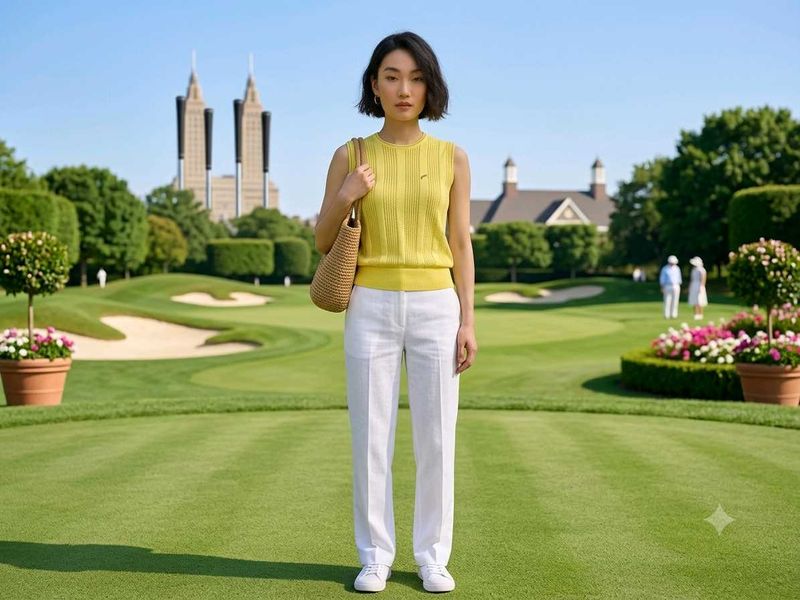 Chic Yellow Sleeveless Top