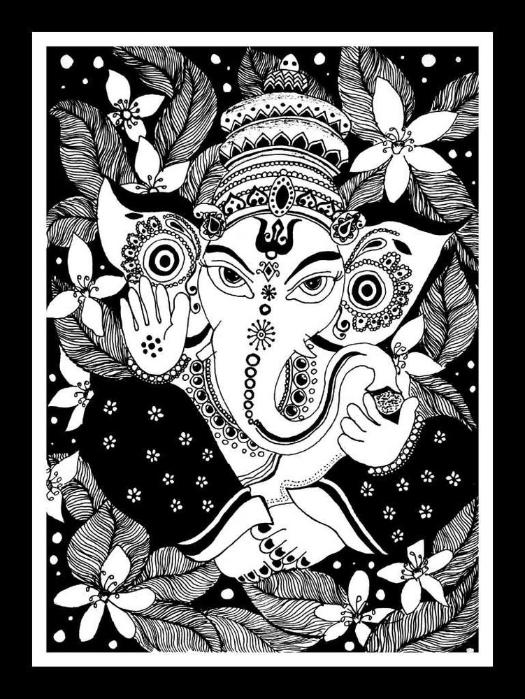 🖤 Lord Ganesha Matte Print (A4 Size) 🖤