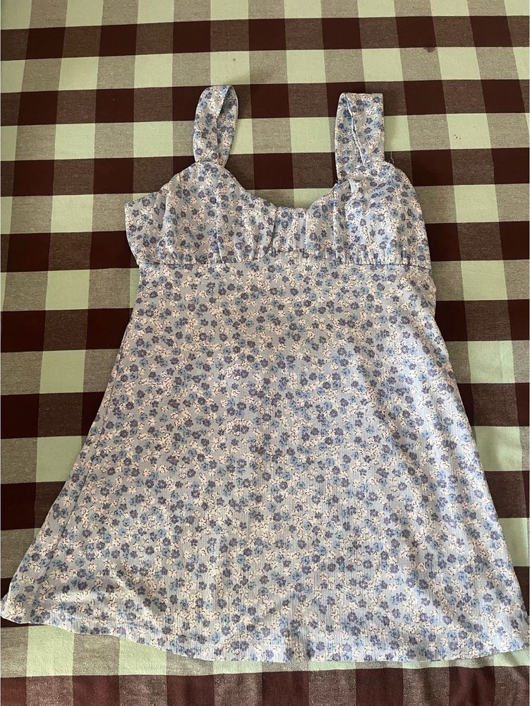 Cute Floral Print Mini Dress