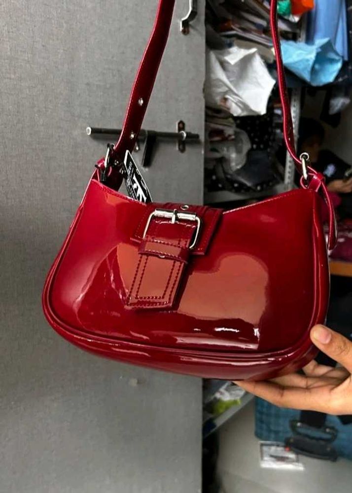 Glossy Red shoulder bag