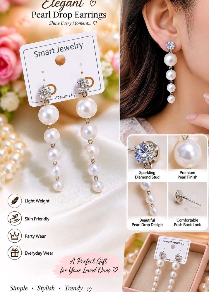 Elegant Pearl Drop Earrings