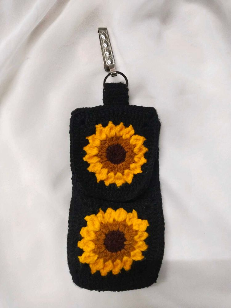 Crochet Sunflower Pouch