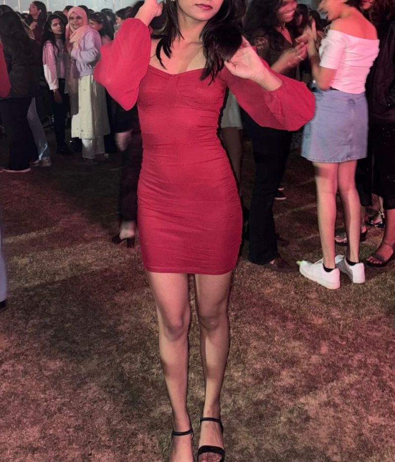 Chic Red Ruched Mini Dress