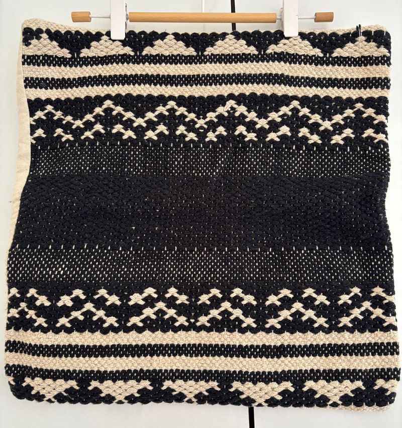 Boho woven cushion cover