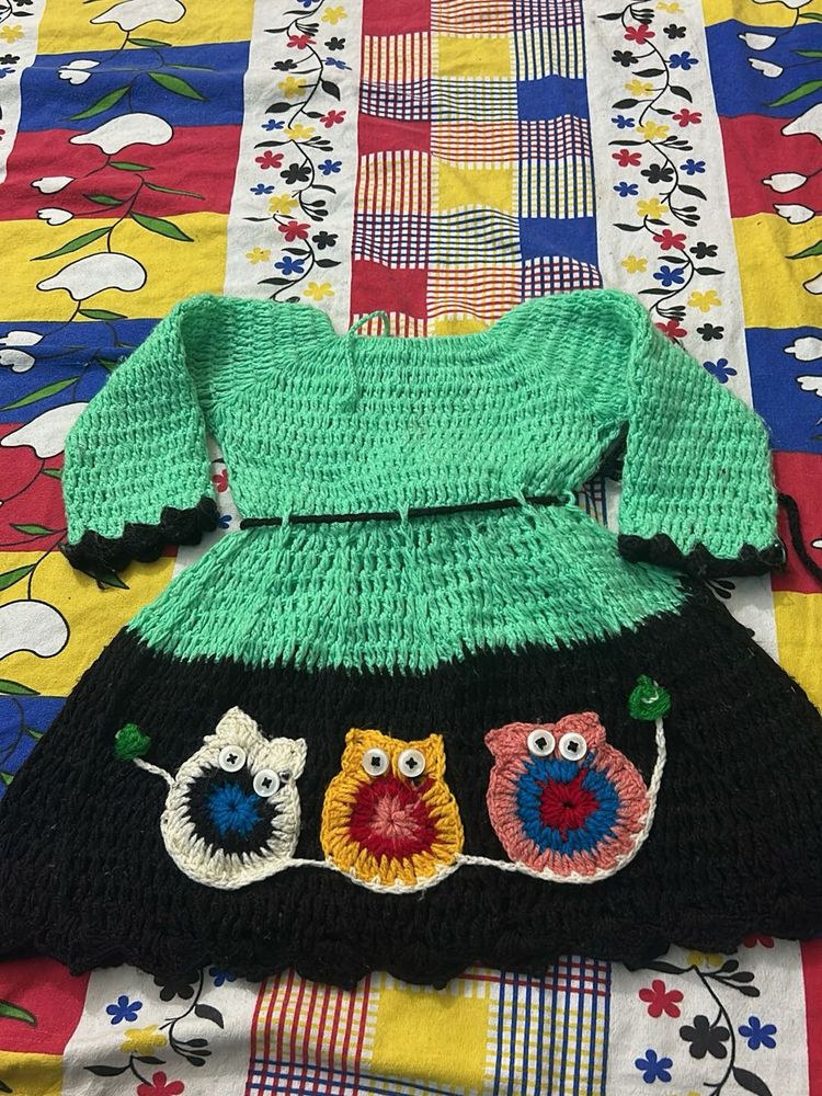 Handmade Crochet Owl Dress