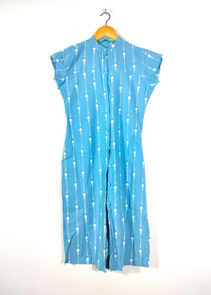Light Blue With Dot Prints Kurtas (Women's)
