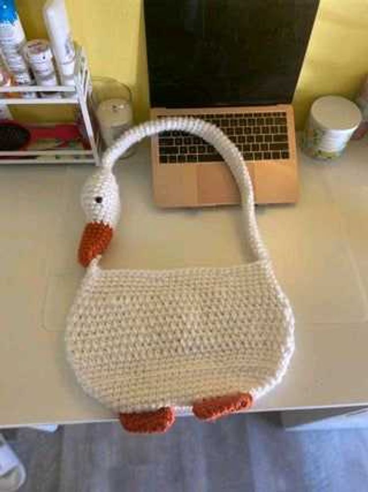Handmade Crochet Goose Bag