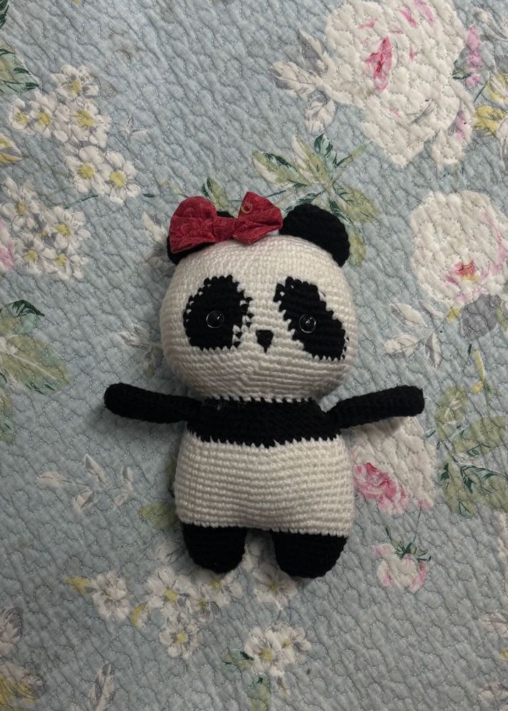 Handmade Crochet Panda Toy