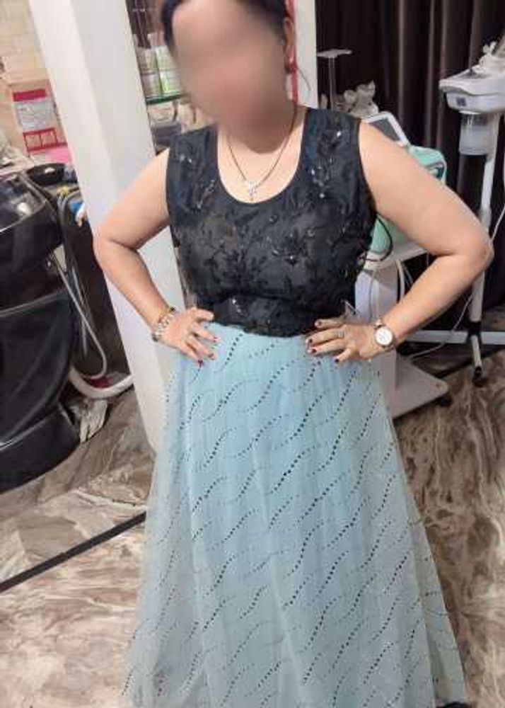 Designer Black &amp; Blue Gown