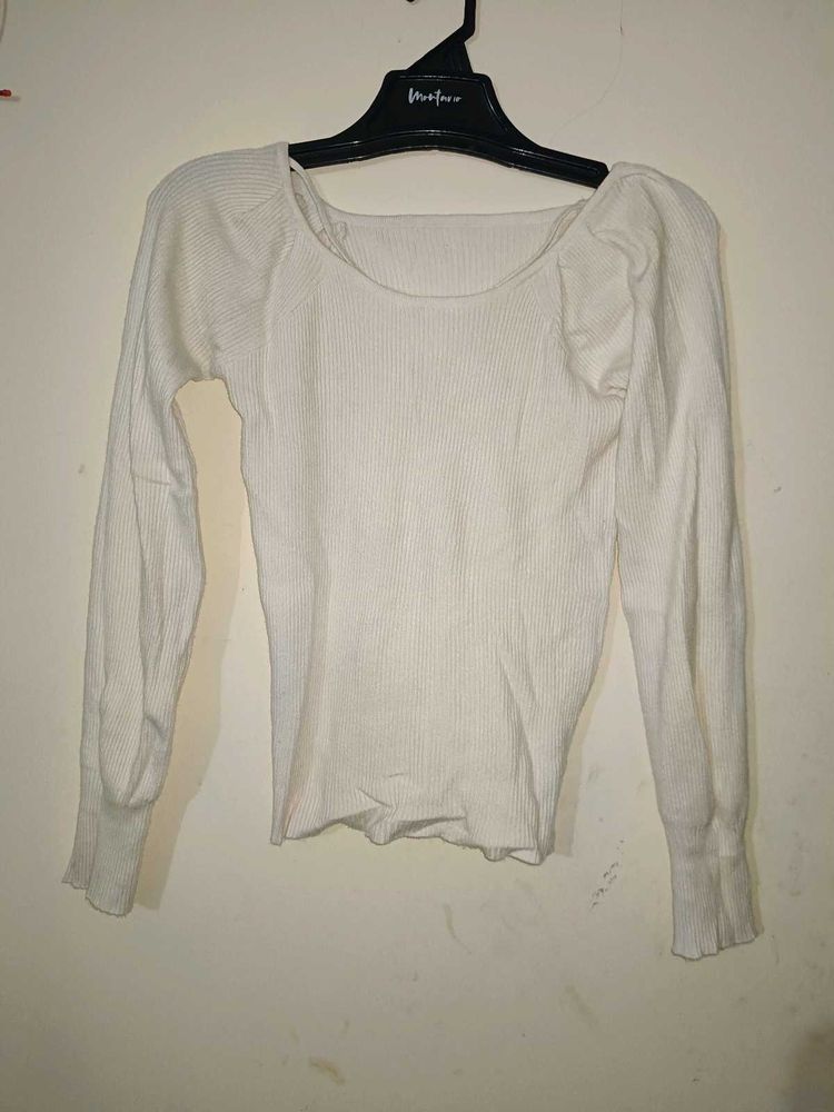 White Long Sleeve Top