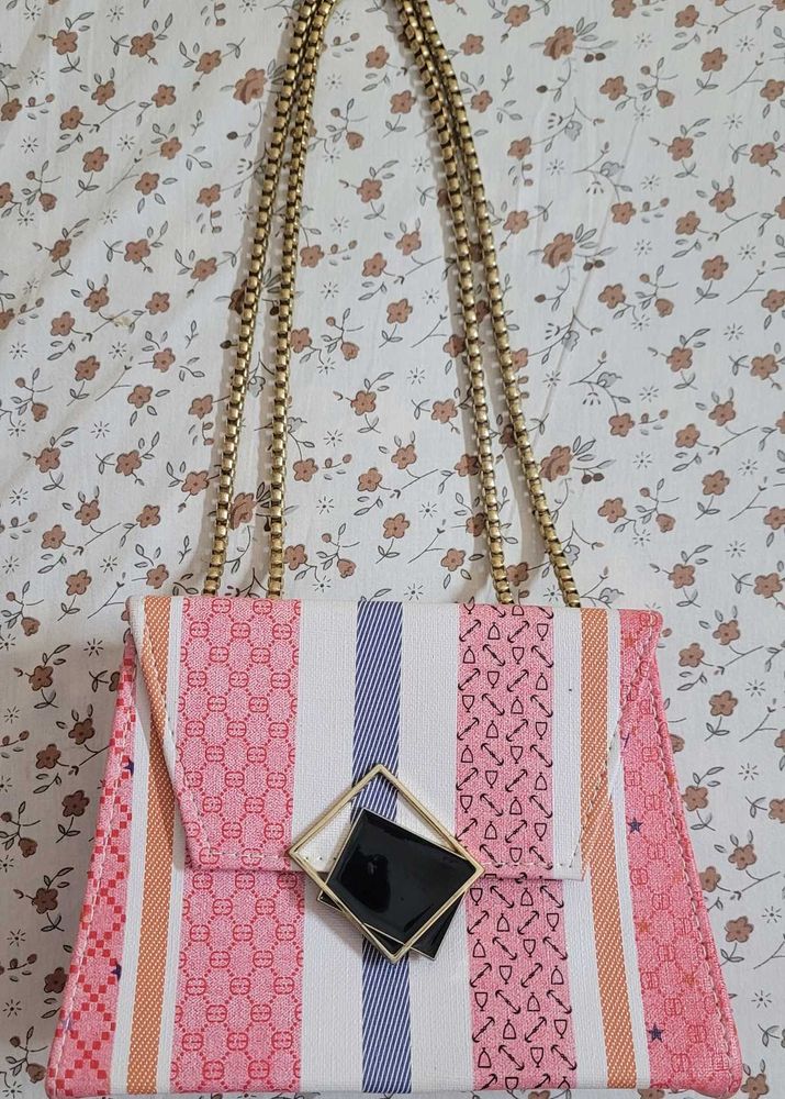 Stylish Striped Clutch Bag