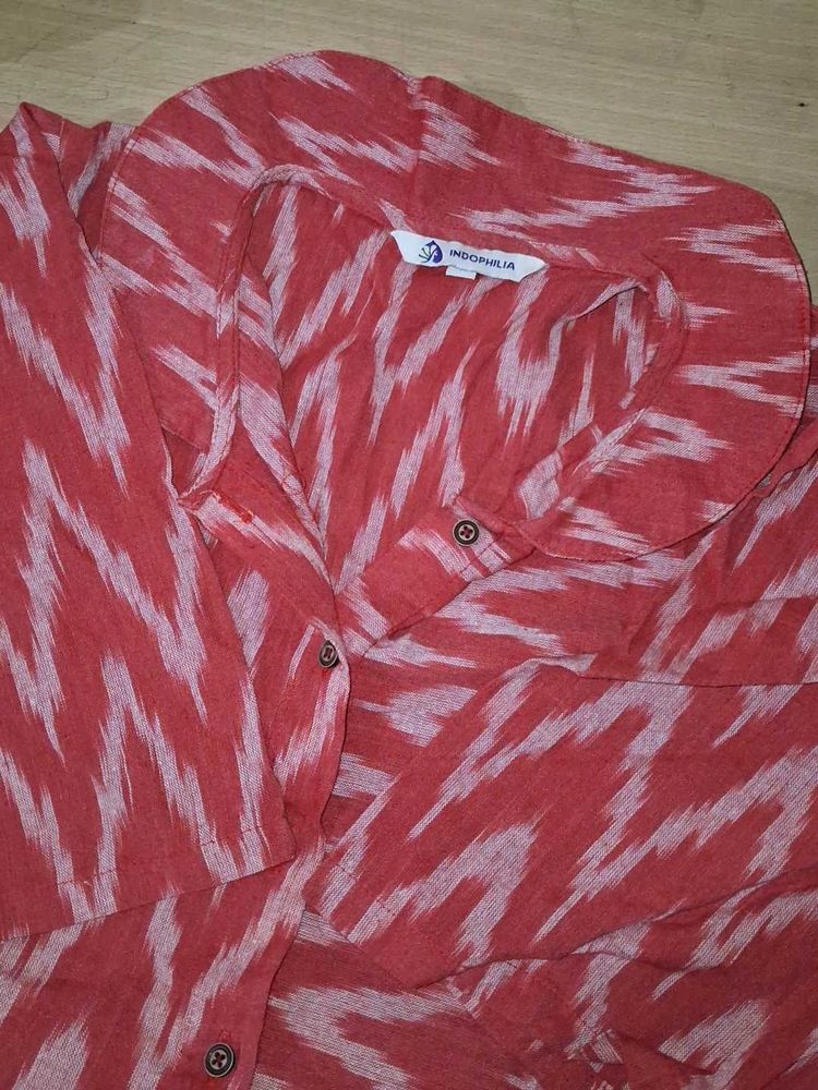 Stylish Red Patterned Top