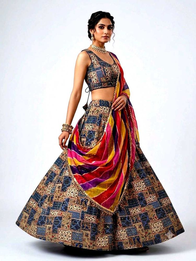 Beautiful Ethnic  navy blueLehenga Choli