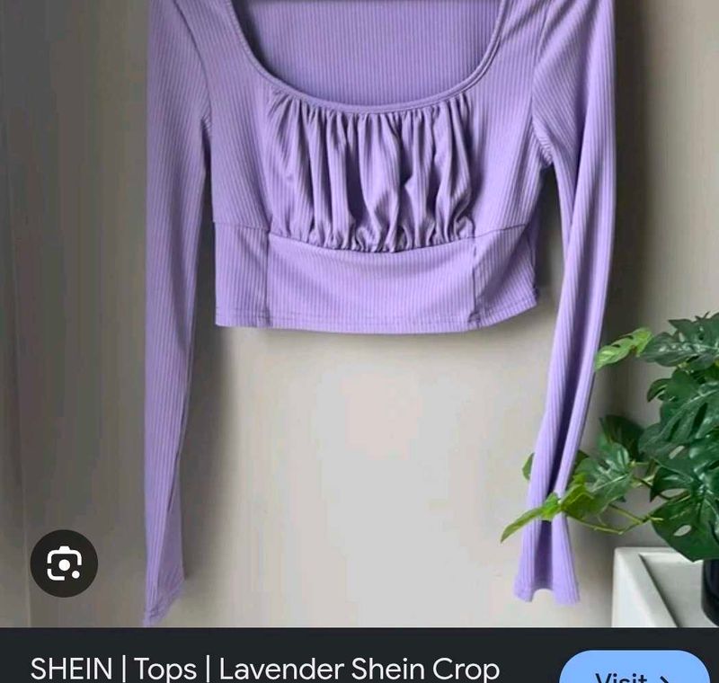 Lavender Ruched Crop Top