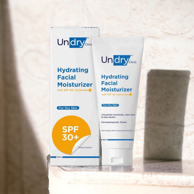 Undry Face Moisturizer for Dry Skin with Sunscreen