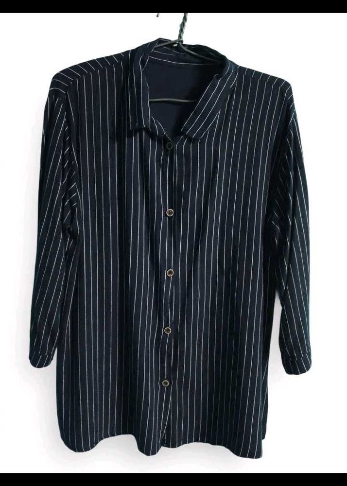 Buy 1 get 1free  Classic Striped Button-Up
