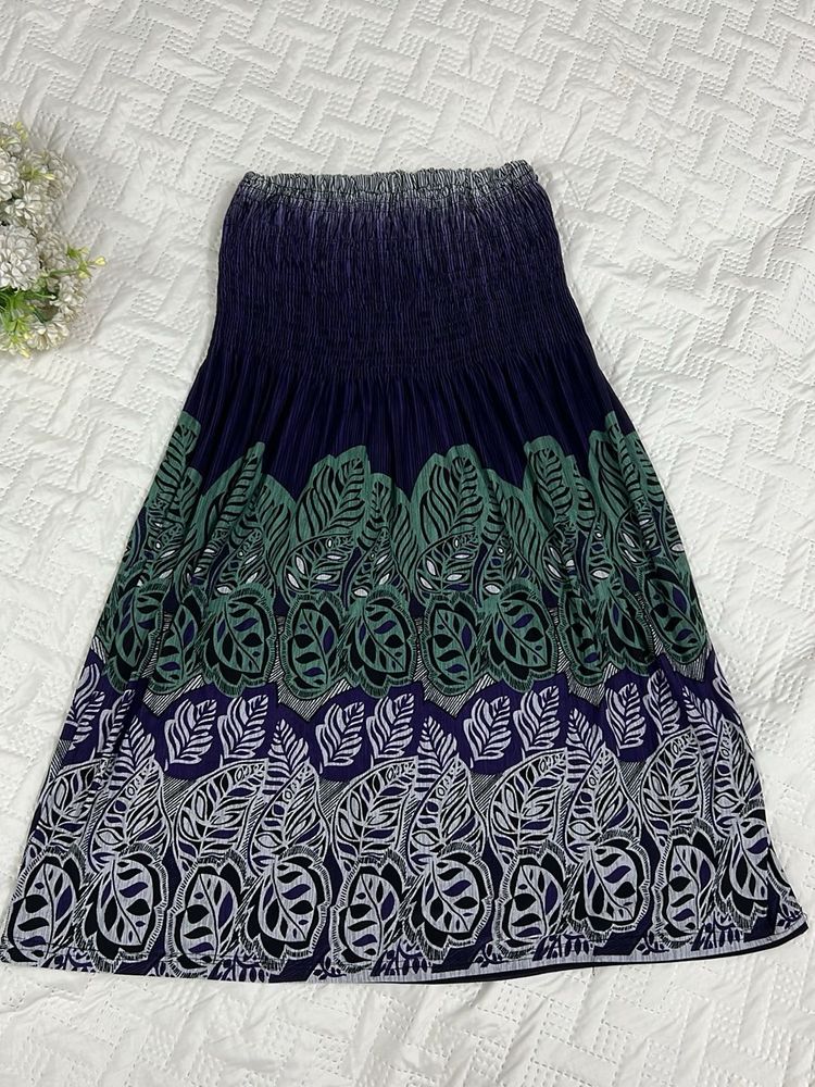 Tube Boho Leaf Print Dress