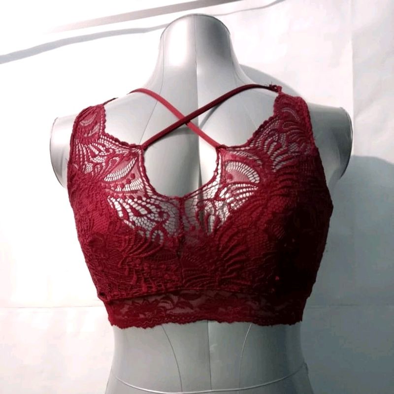 (564)Rust Red Bra 34