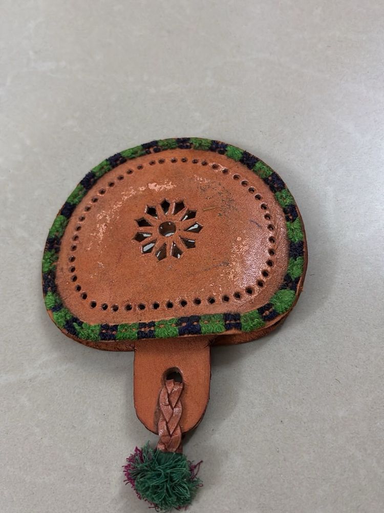 Handmade pure Leather mirror