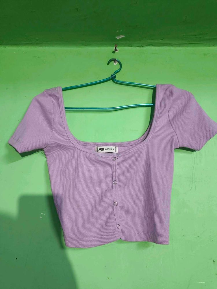 Cute Lilac Crop Top