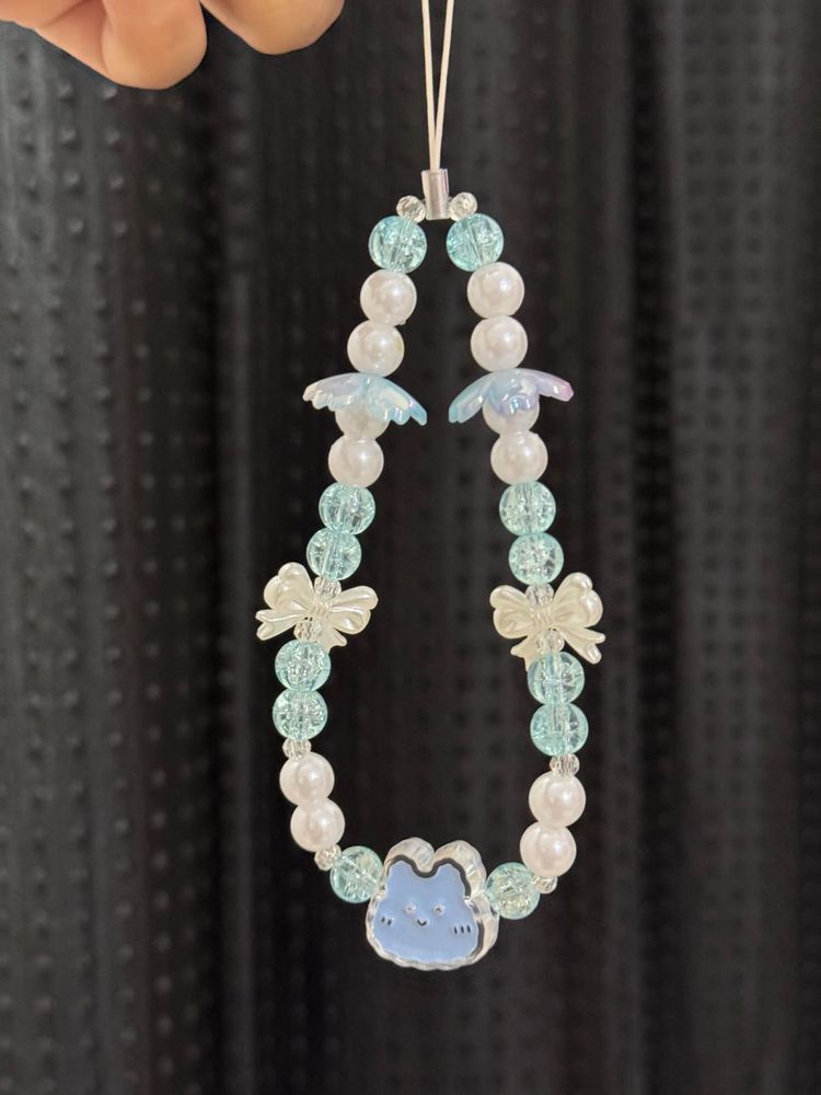 Cute Cat Beaded Phone Charm