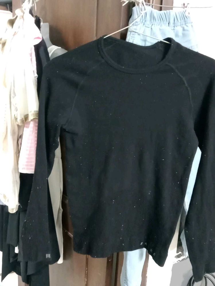 Classic Black Long-Sleeve Top