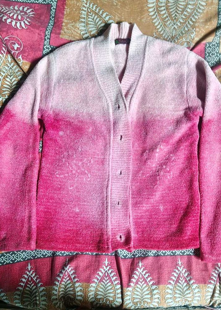 Pink Ombre Cardigan