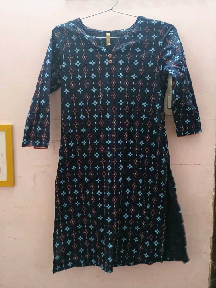 Blue Branded Kurta.