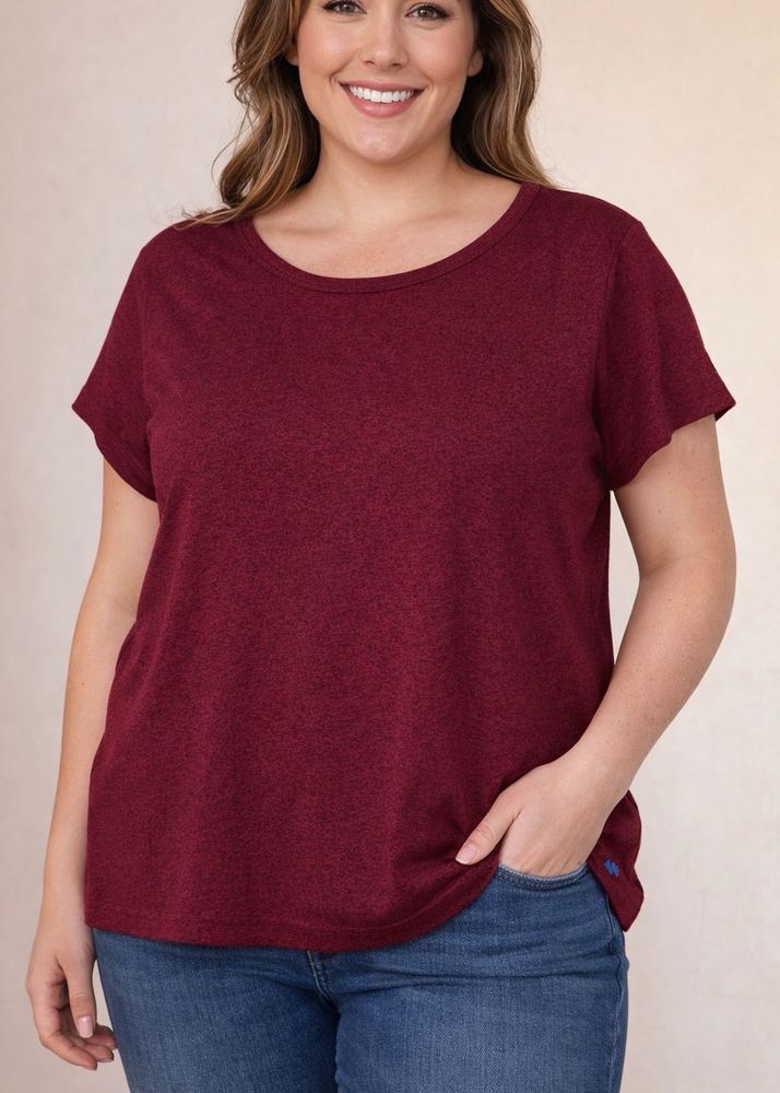 Burgundy Relaxed Fit T-Shirt