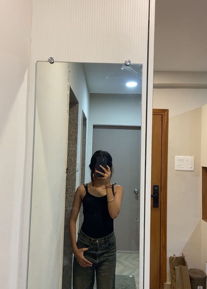 Basic Black Spaghetti Strap bodysuit