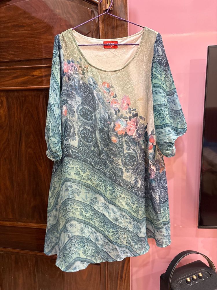 Beautiful Floral Print Kurta Dress