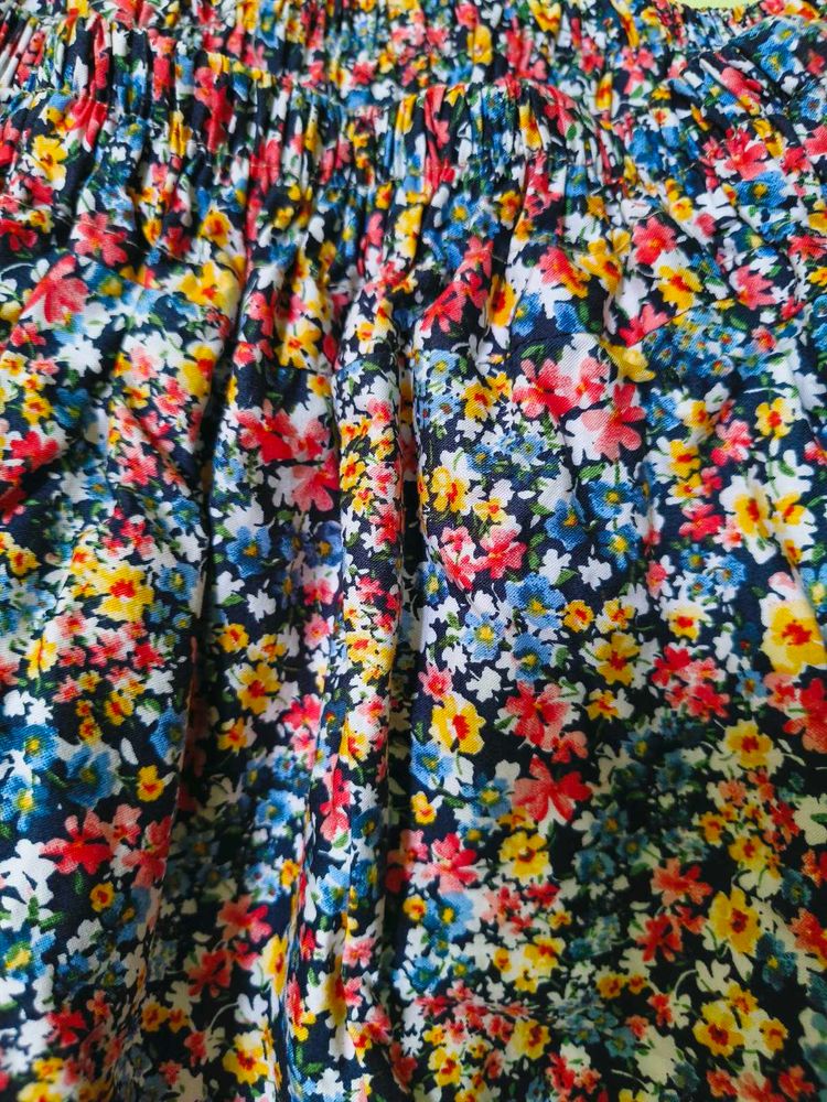 Floral Tiered Maxi Skirt