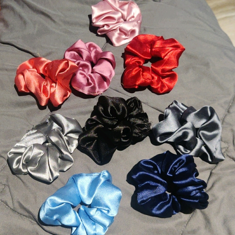 satin scrunchies...