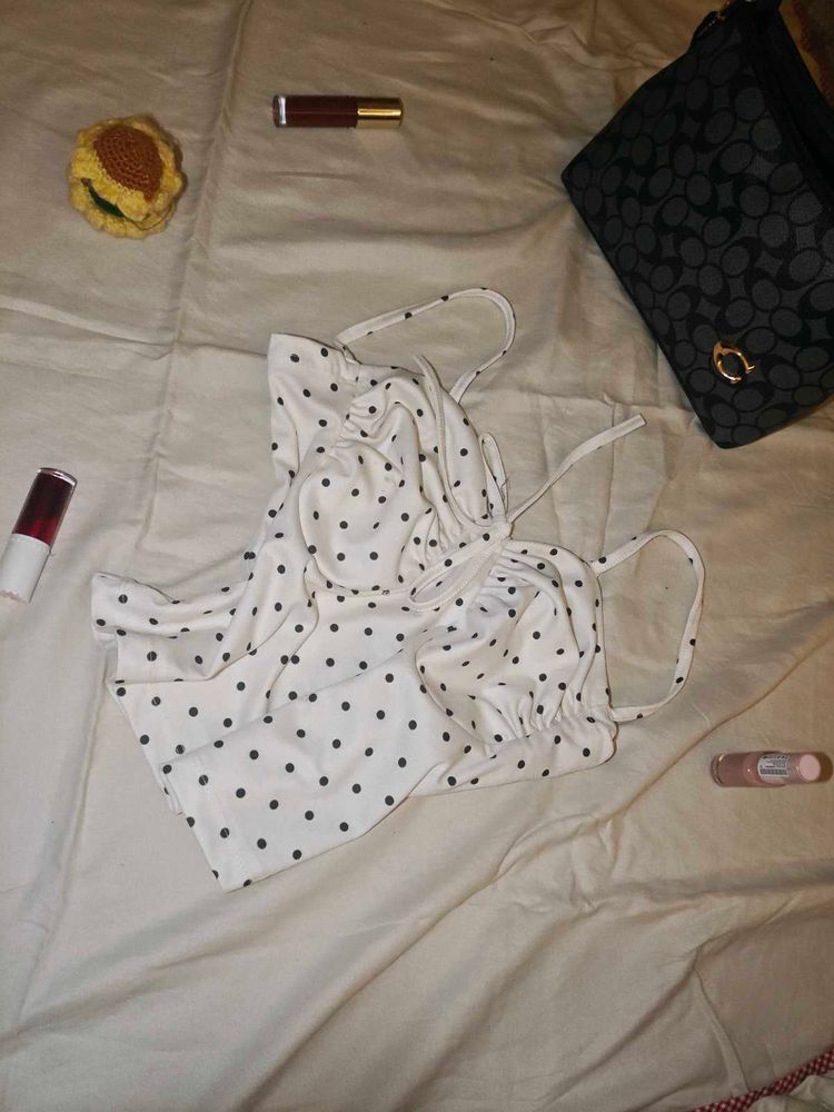 Cute Polka Dot Bikini Top