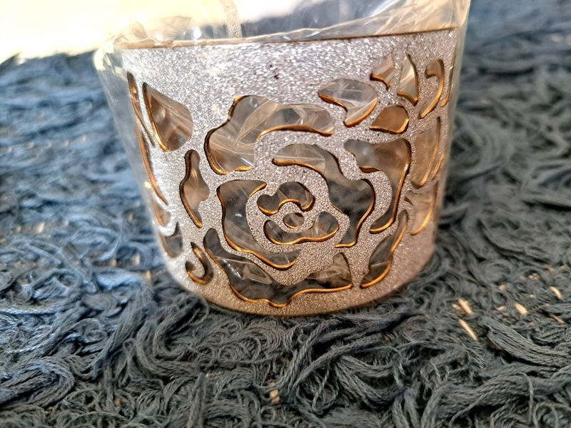 New Silver Bracelet With Golden Lining