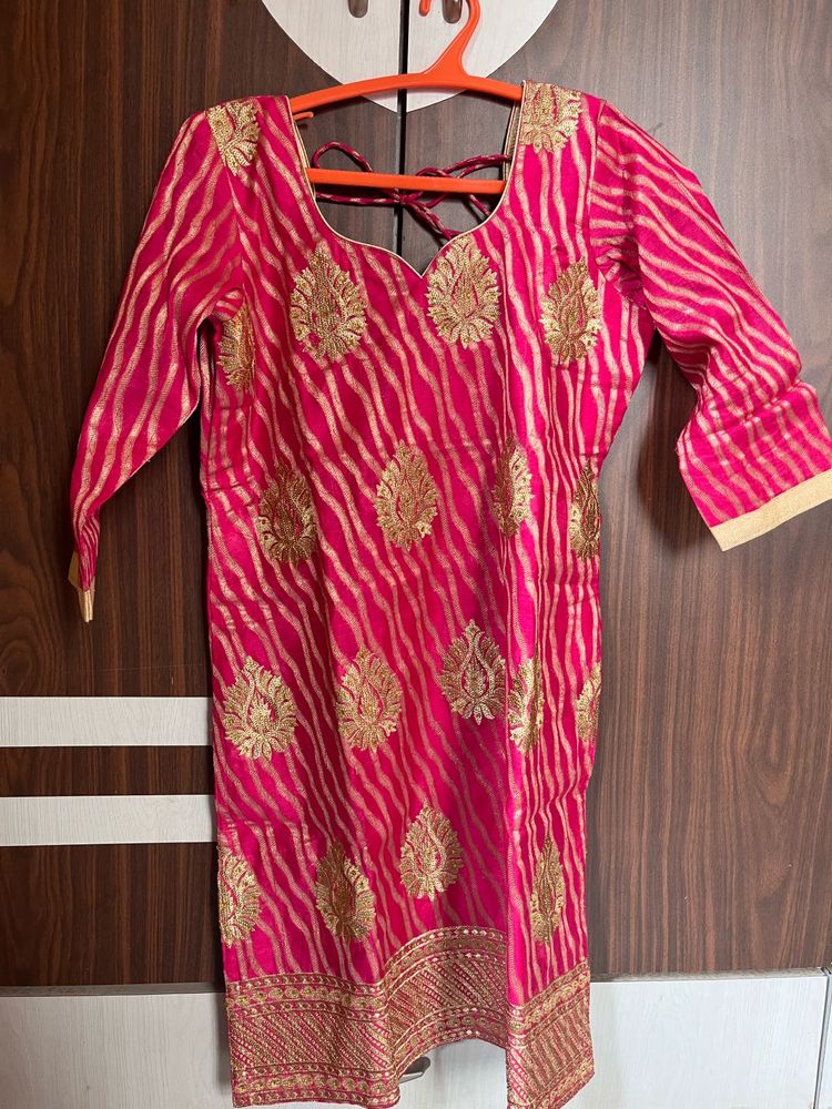 Pink Patiala Suit with Dupatta
