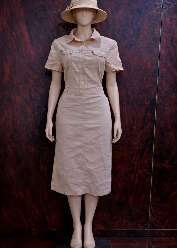 Women's Tan Shirt Dress ✨