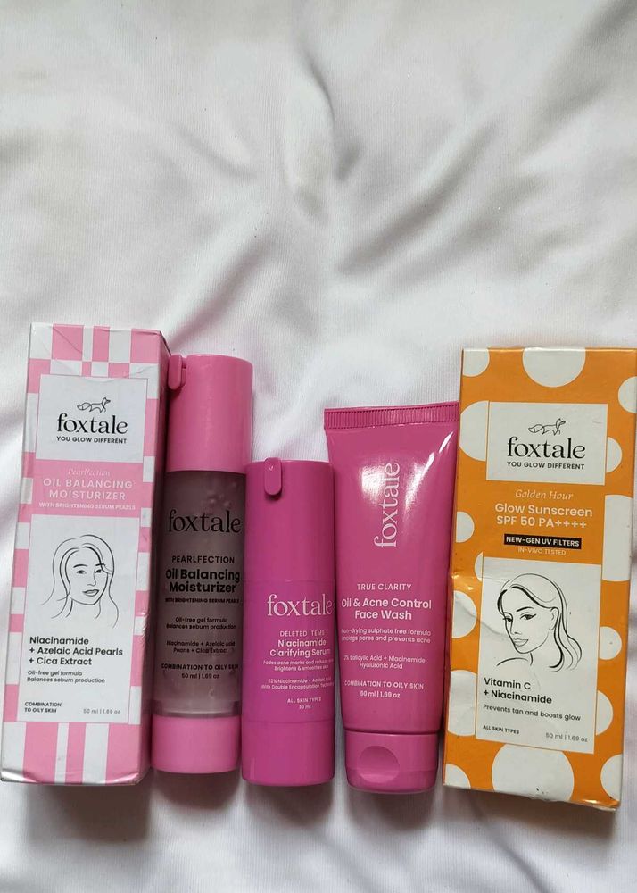 Foxtale face Wash moisturizer suncreen serum