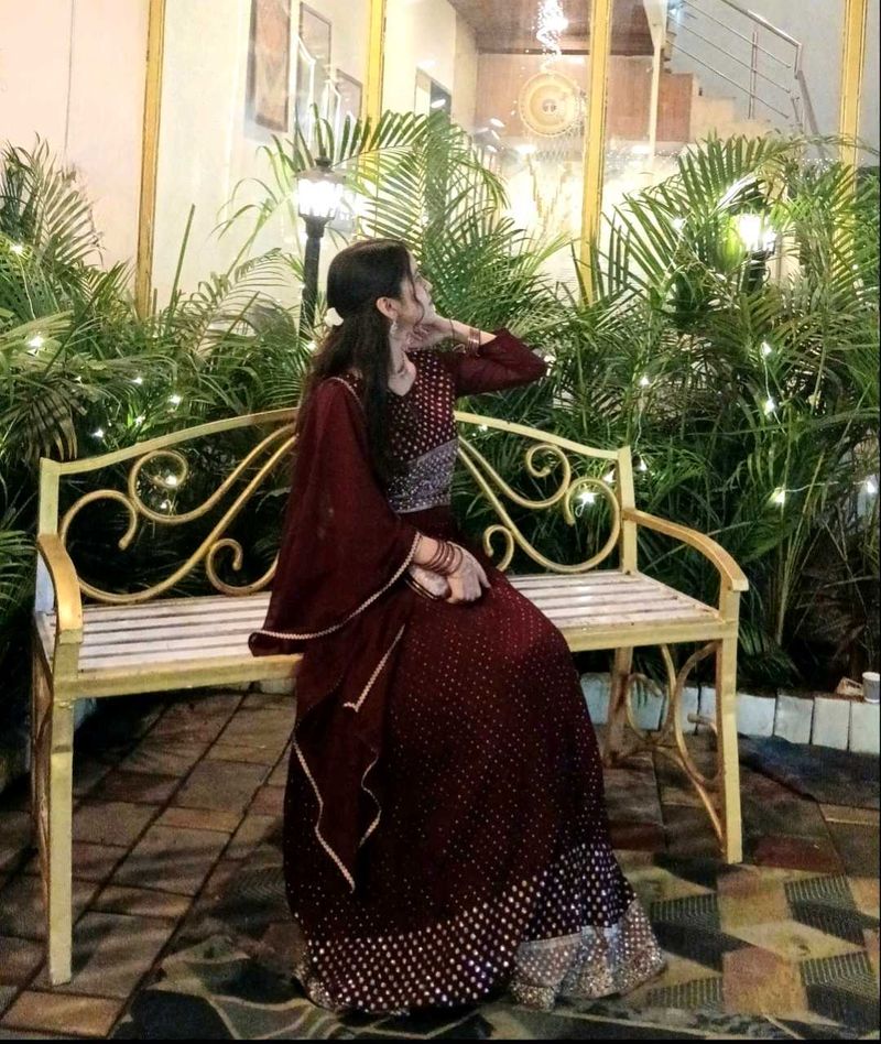 Elegant Maroon Lehenga Choli