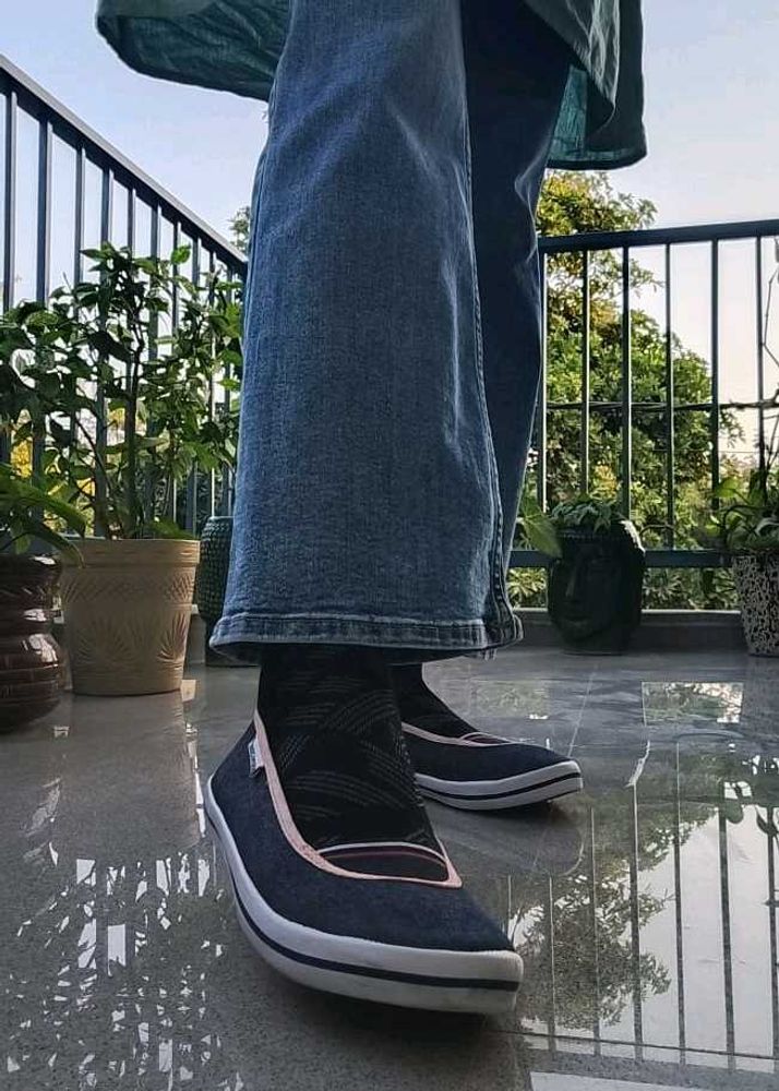 Cute Blue denim Ballerinas