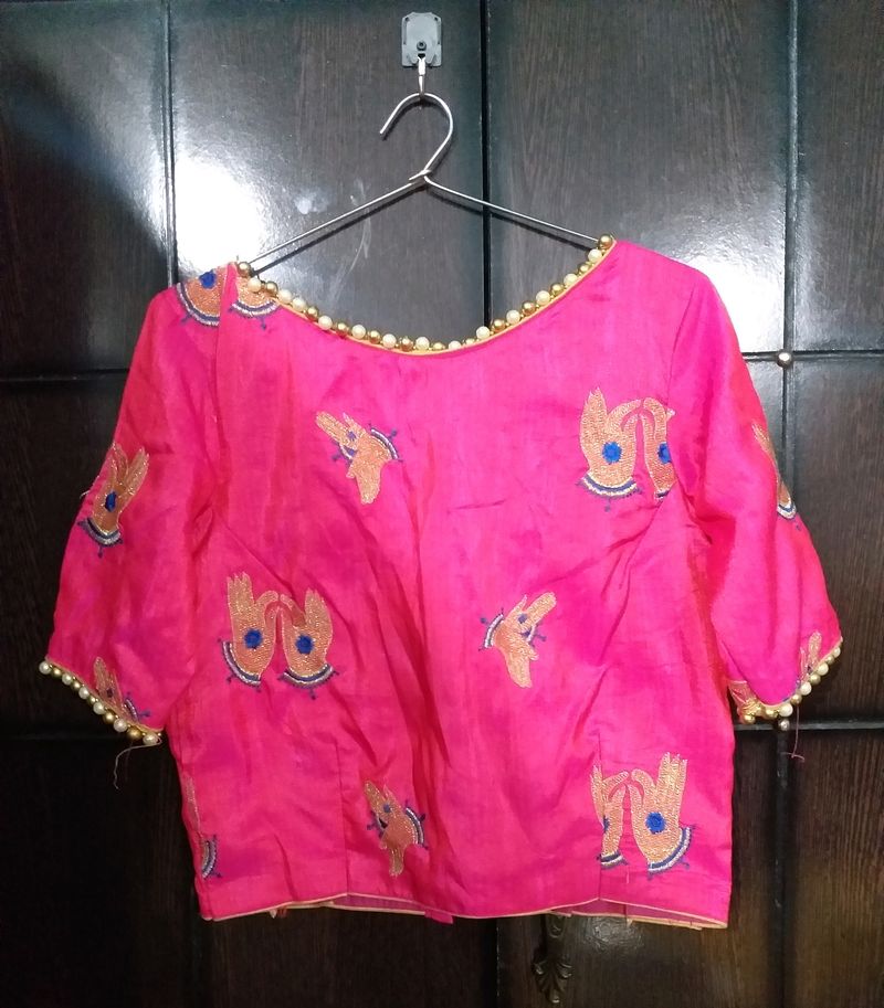 Pink Embroidered Blouse
