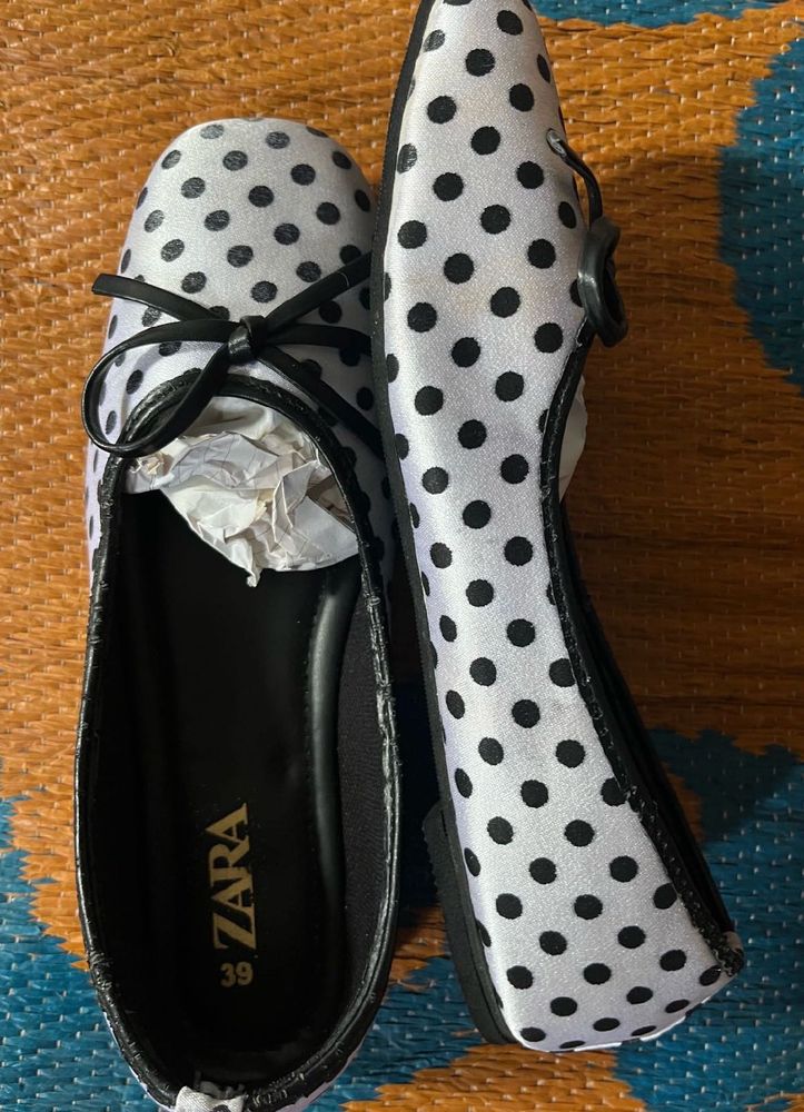 Zara Polka Dot Flats