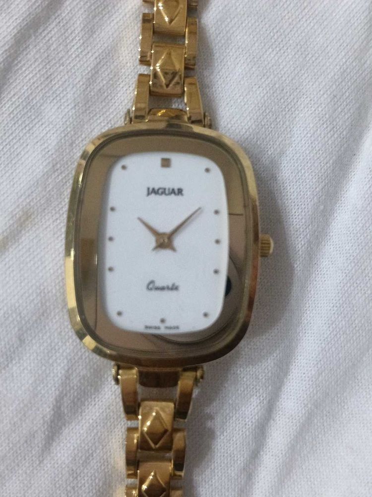 original swiss made jaguar 🐆 gold - plated watch
