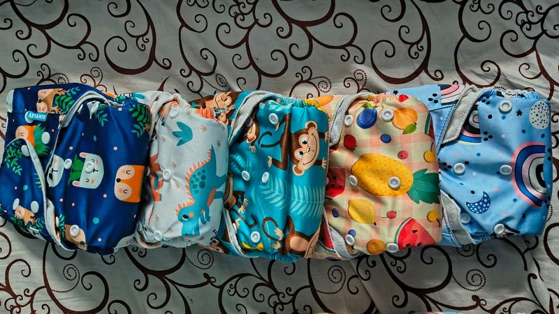 Adorable Reusable Cloth Diapers - Fun Prints