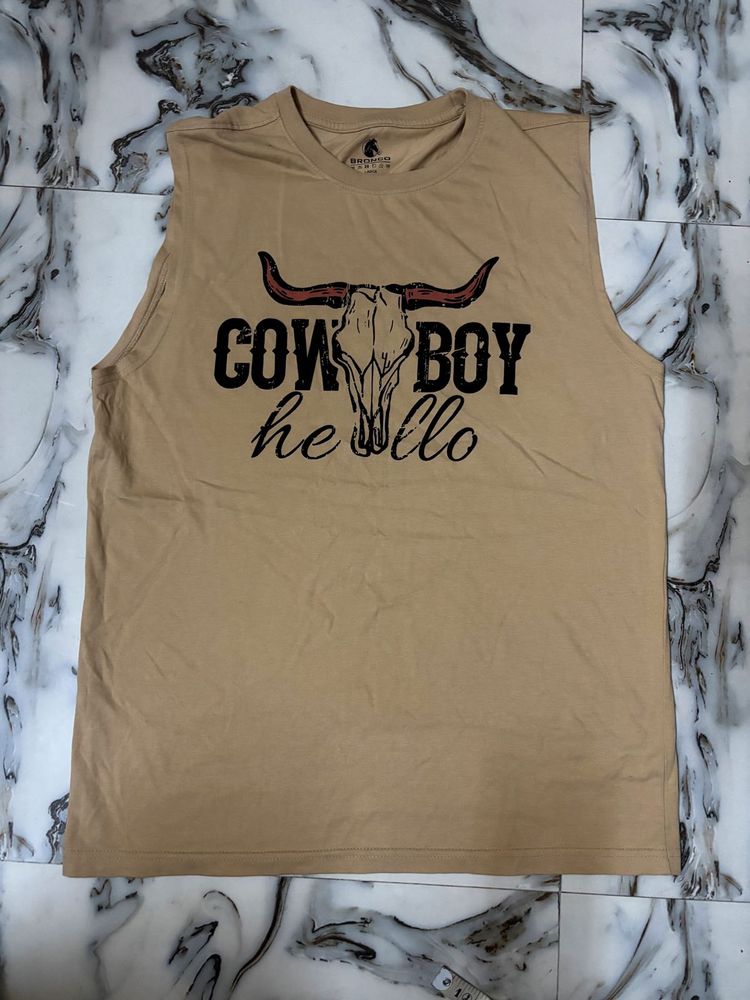 Cowboy Hello Graphic Tank Top