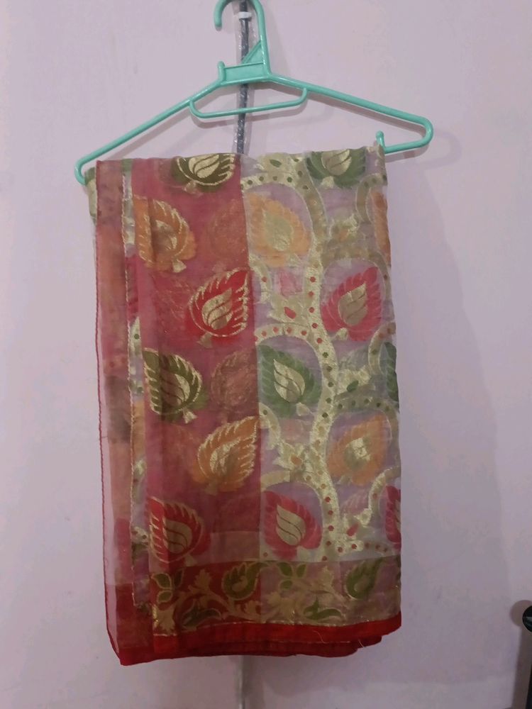 Multicolour Cotton Silk Saree