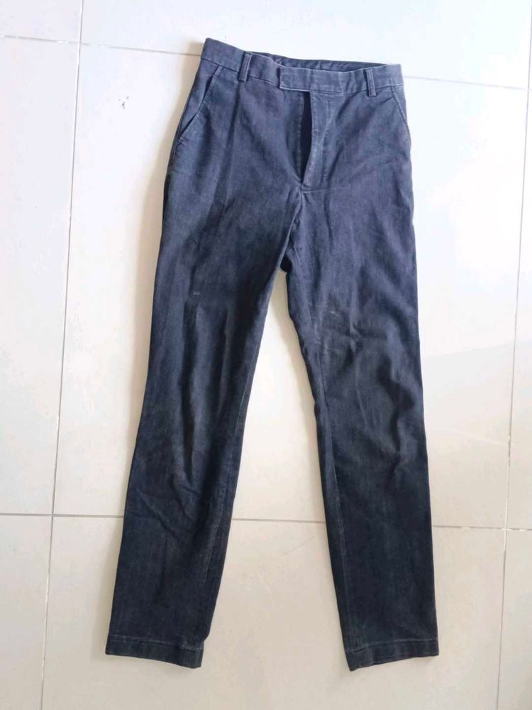 High-Waisted Charcoal Grey Jeans - Slim fit