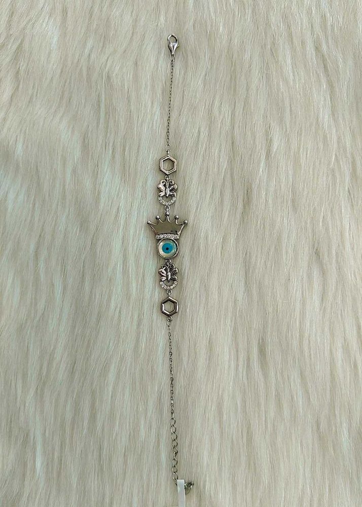 Evil Eye Crown Bracelet Wth Hallmark