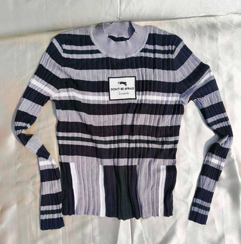 Striped Knit Sweater